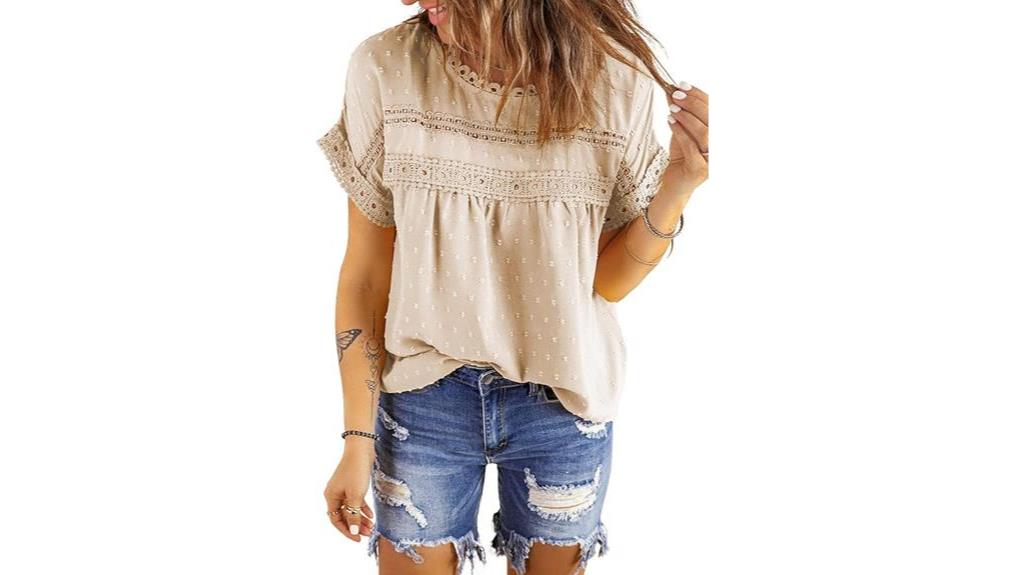 feminine lace crochet tops