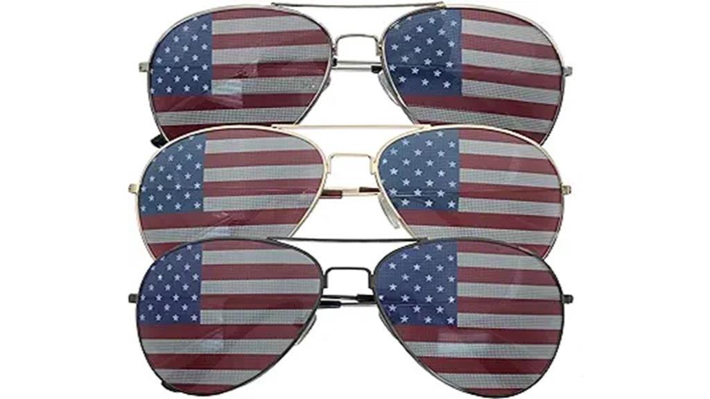 flag aviator sunglasses pack