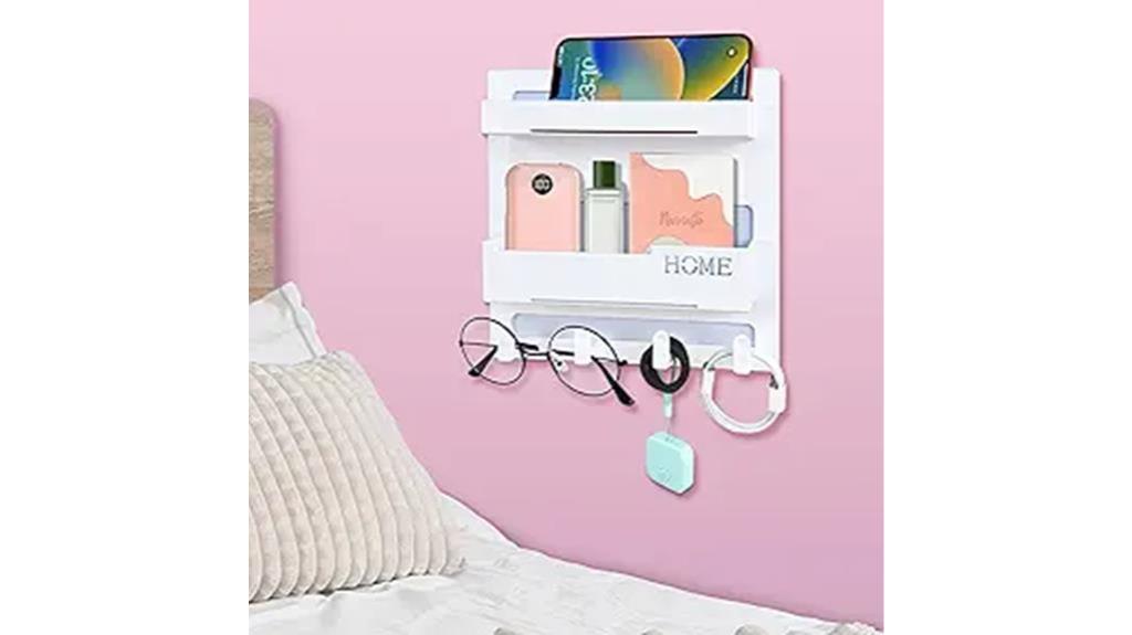 floating bedside shelf organizer