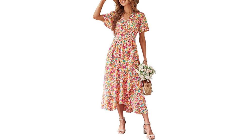 floral boho dress women