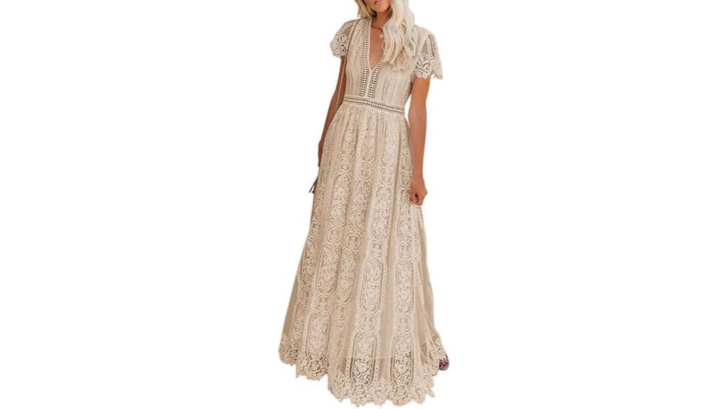 floral lace maxi dress