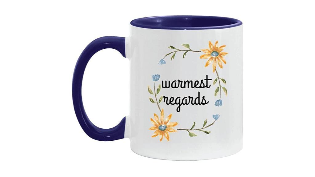 floral motivation saying mug