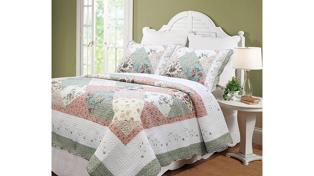 floral patchwork quilt set