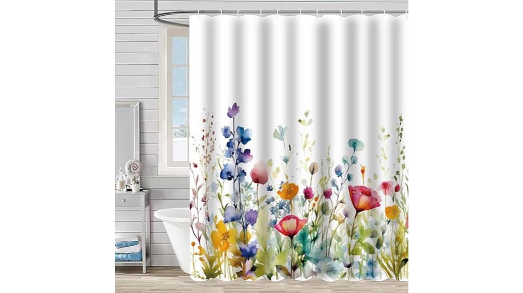 floral shower curtain design