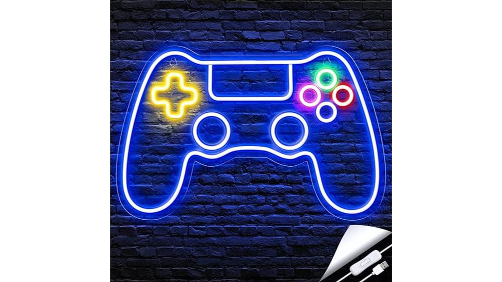 gaming themed neon sign decor