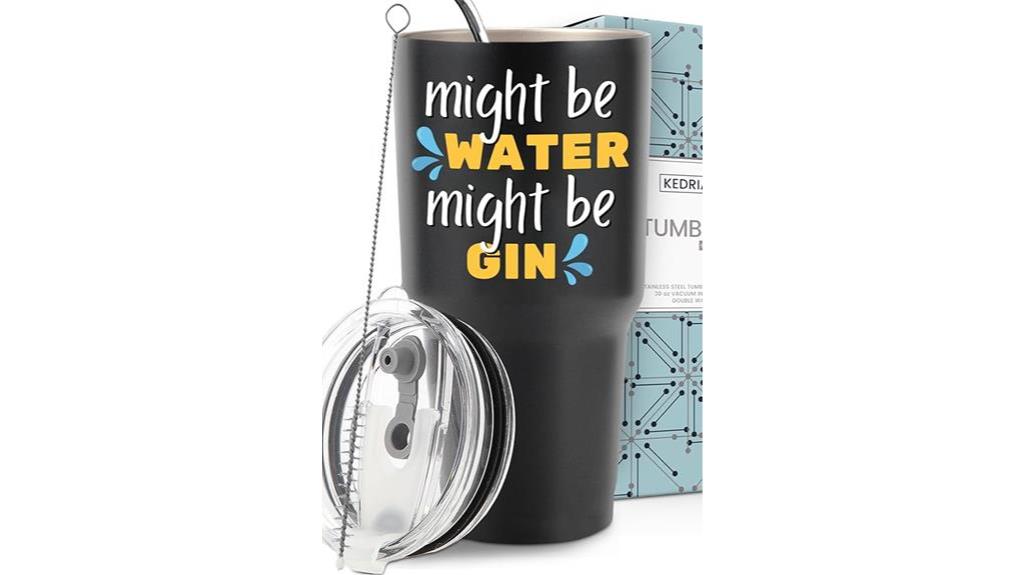 gin themed tumbler for men