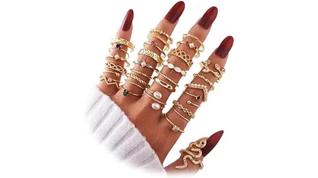 gold and silver rings