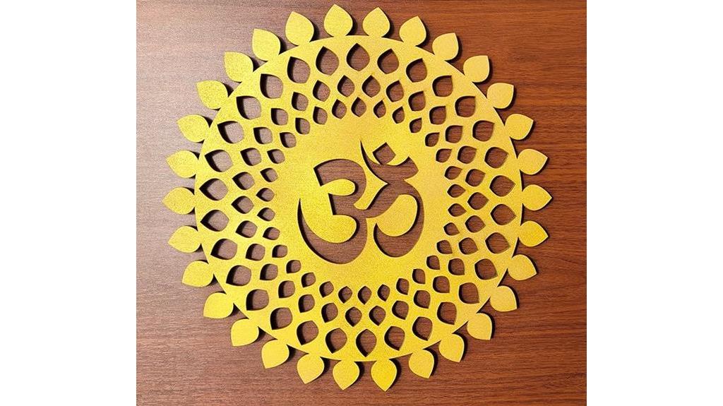 golden om chakra wall art