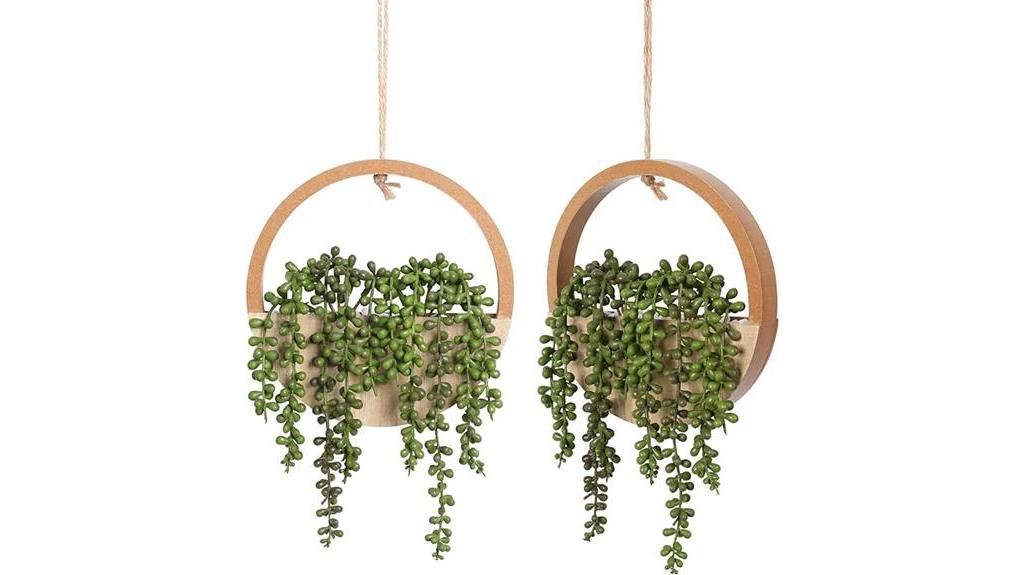 hanging artificial succulent plants