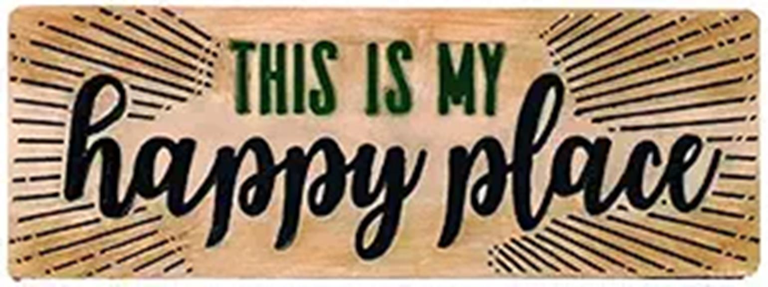 happy place metal sign