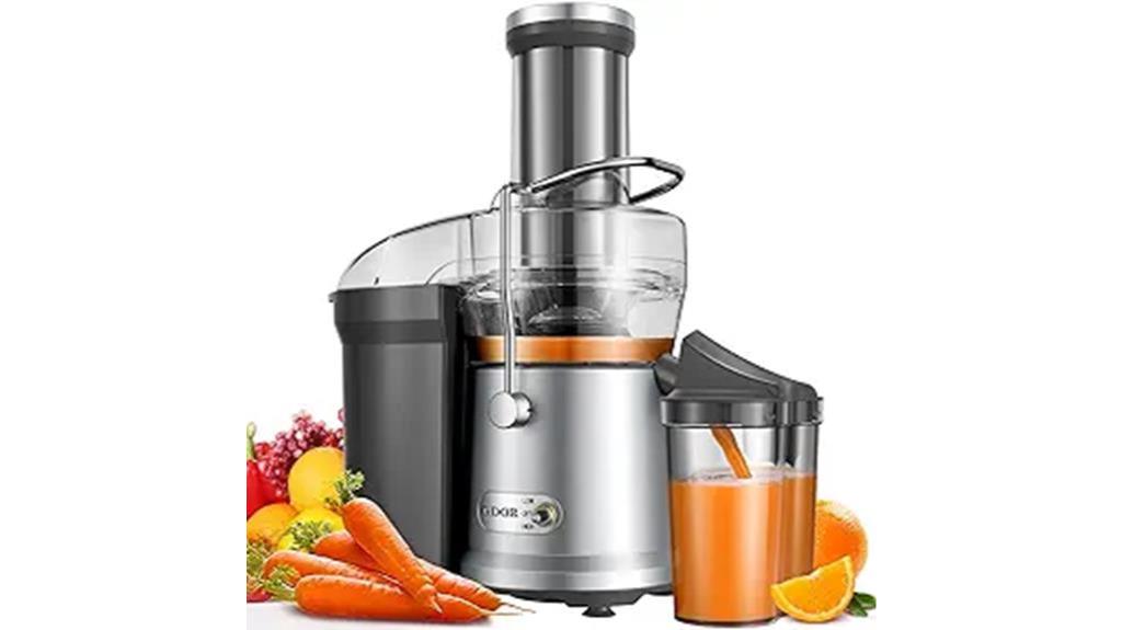 high powered juicer with large chute