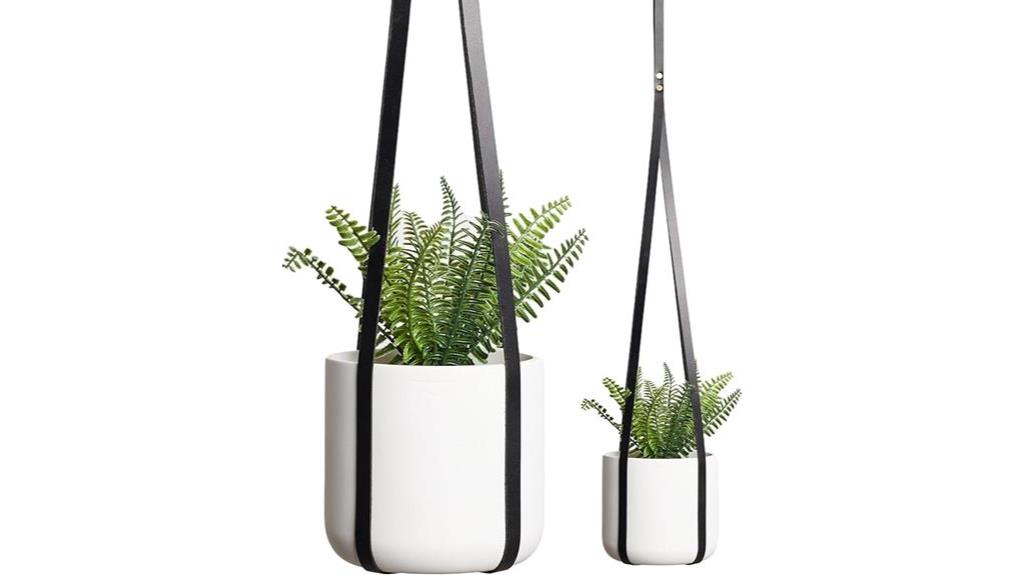 high quality leather plant hanger
