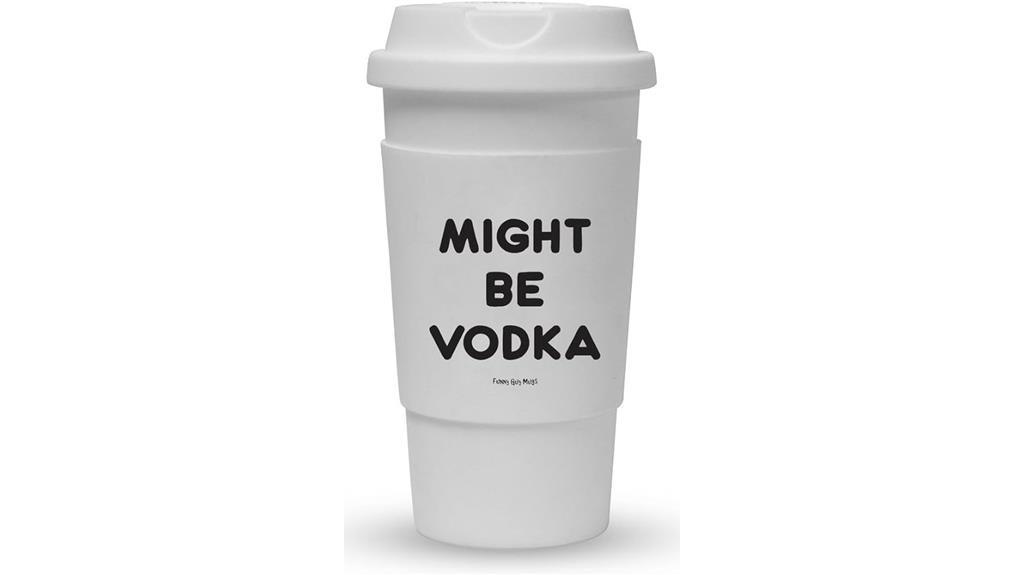 humorous vodka themed travel tumbler