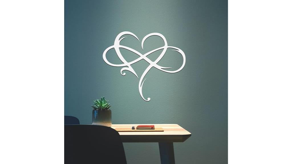 infinity heart wall decor