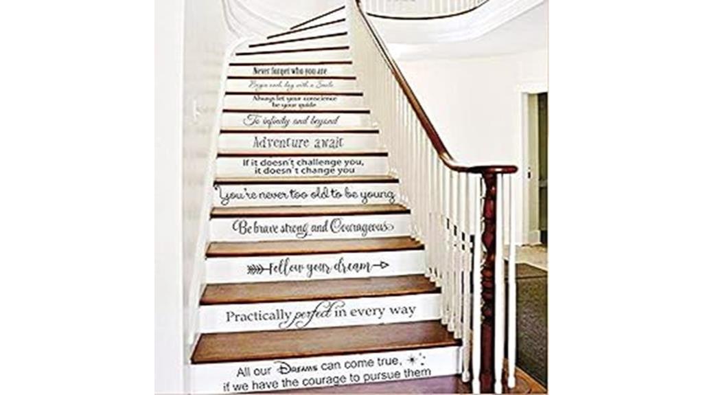 inspirational stairway quotes decal