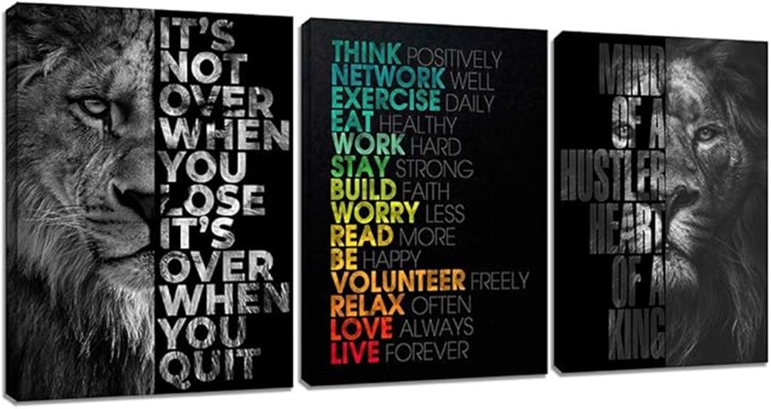 inspiring office wall art