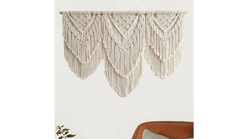 intricate double layered macrame art