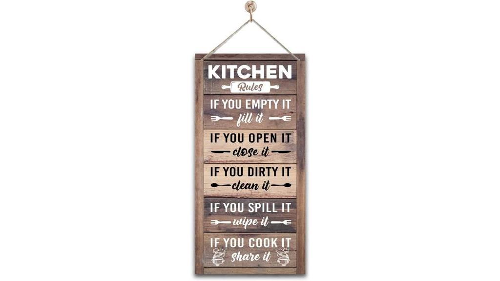 kitchen decor with rules