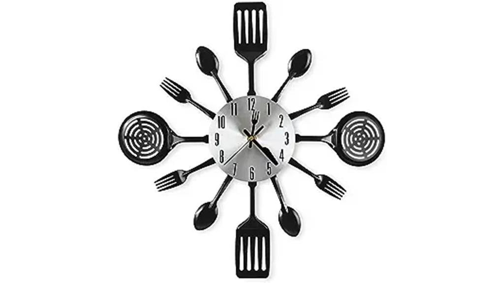 kitchen themed wall clock design