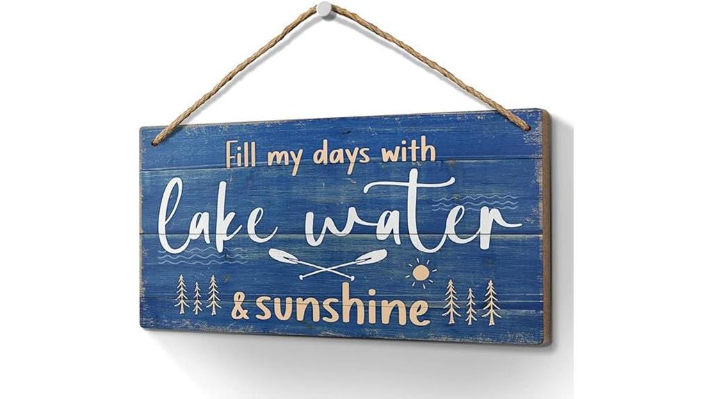 lake house vibes sign