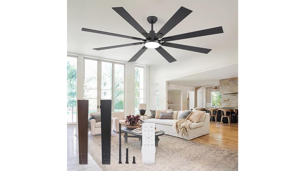 large ceiling fan details
