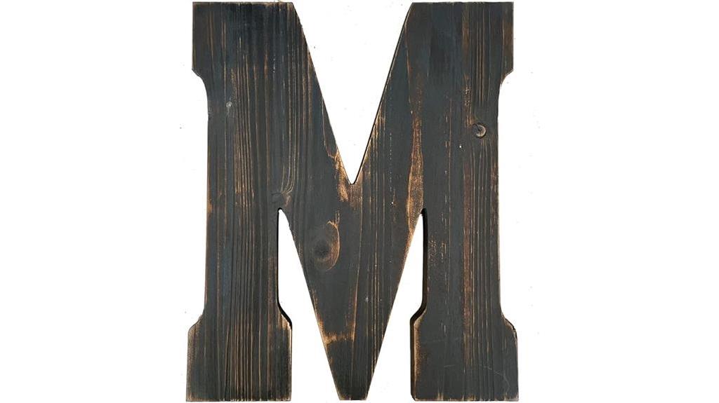 large letter wall decor