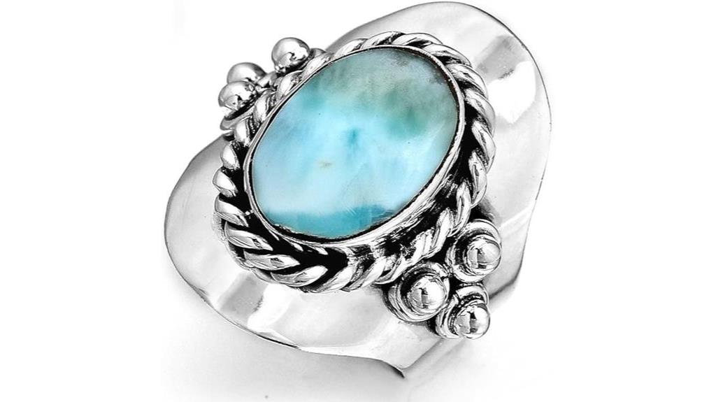 larimar ring bohemian style