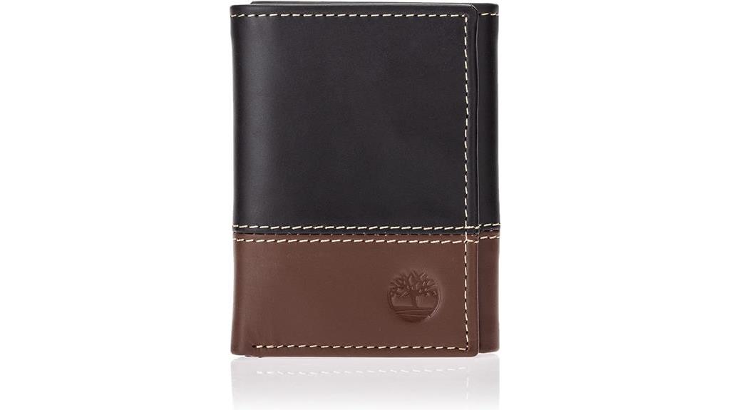 leather trifold wallet men