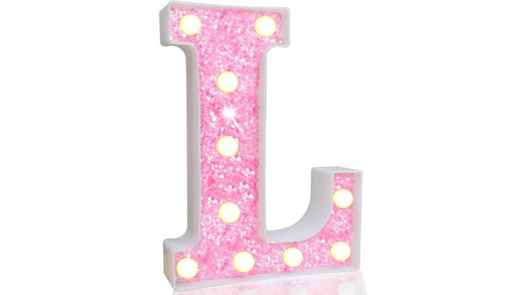 light up pink letters