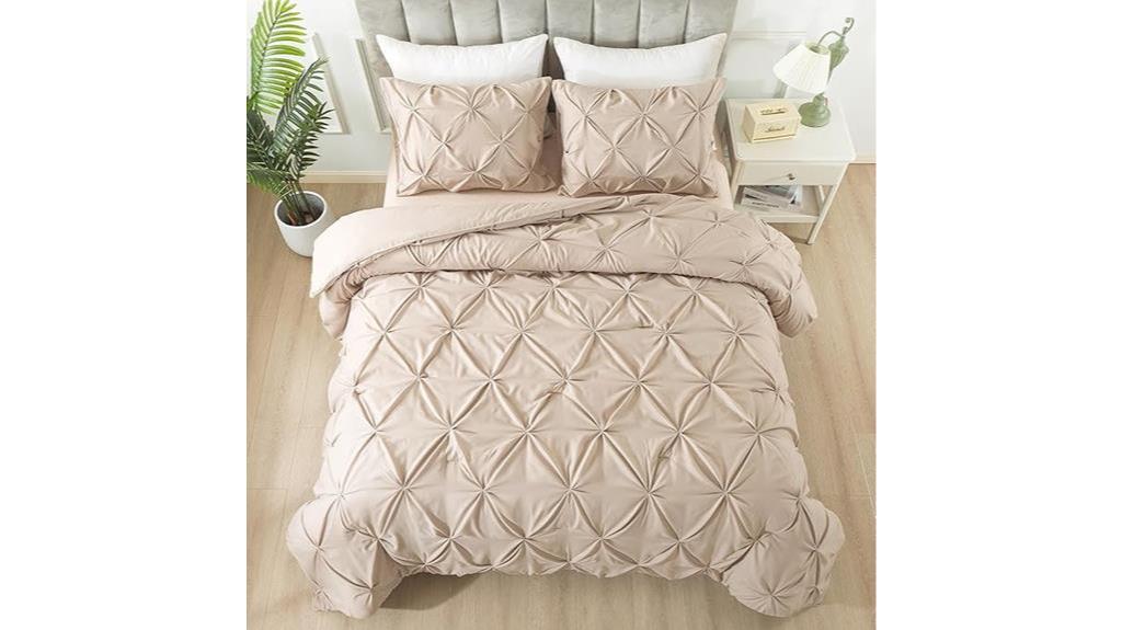 luxurious pinch pleat comforter