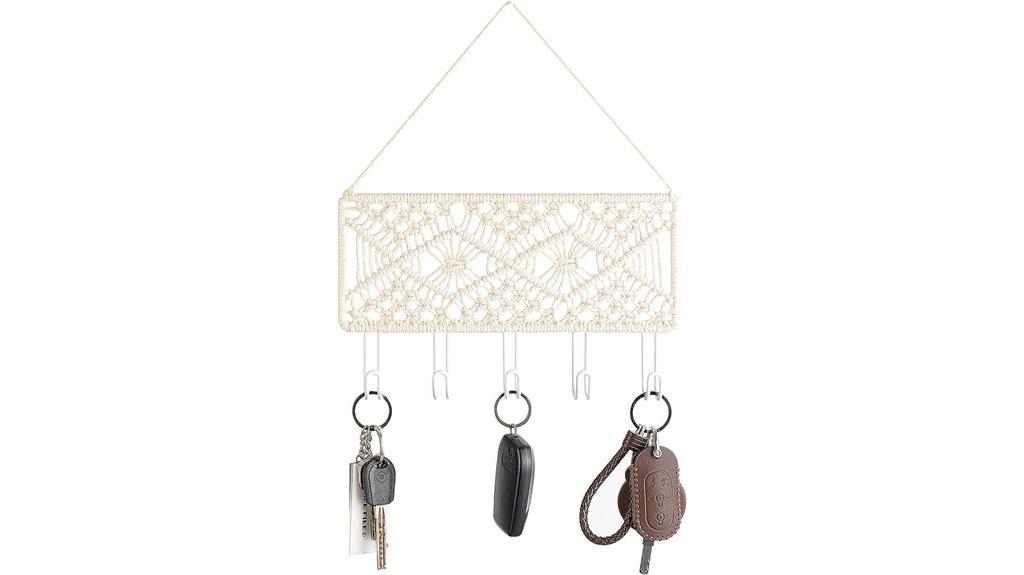 macrame key holder decor