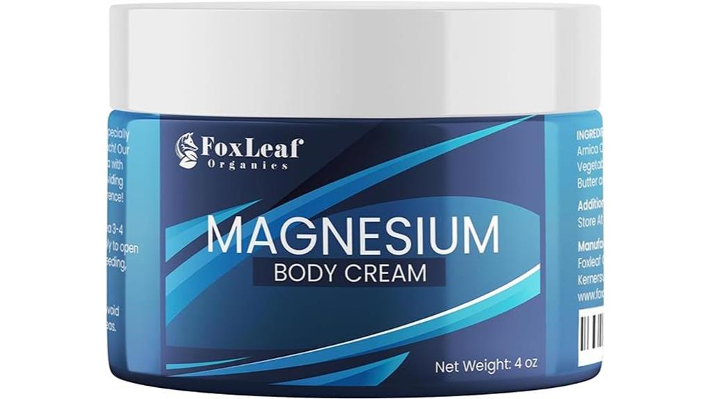 magnesium cream benefits listed