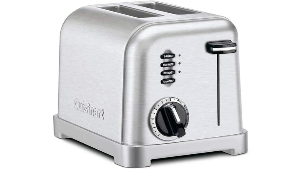 metal classic 2 slice toaster