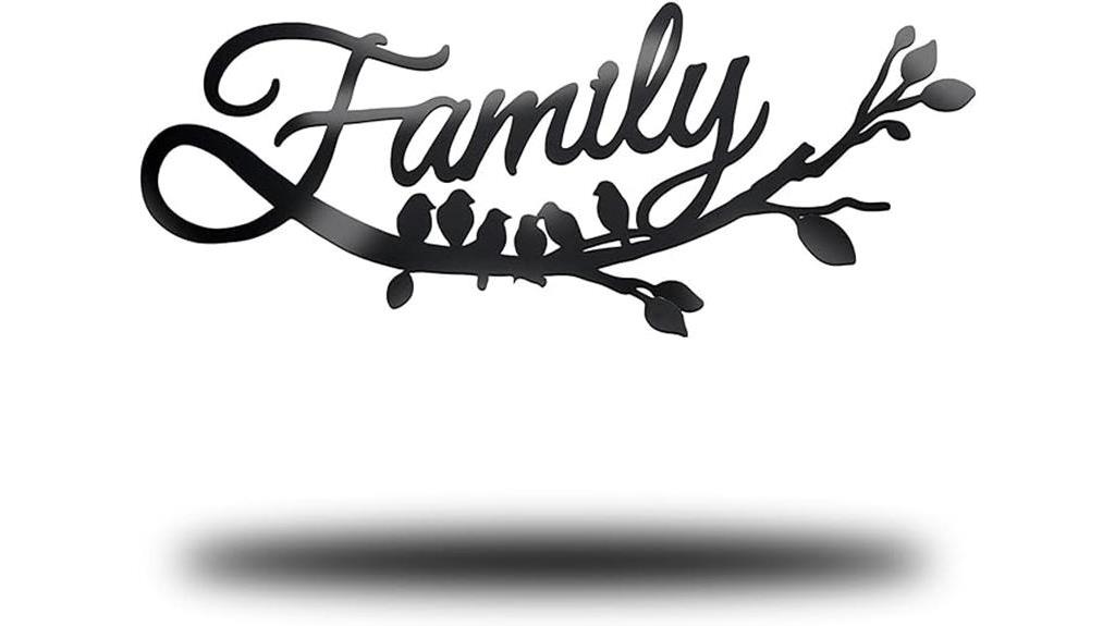 metal family sign decor