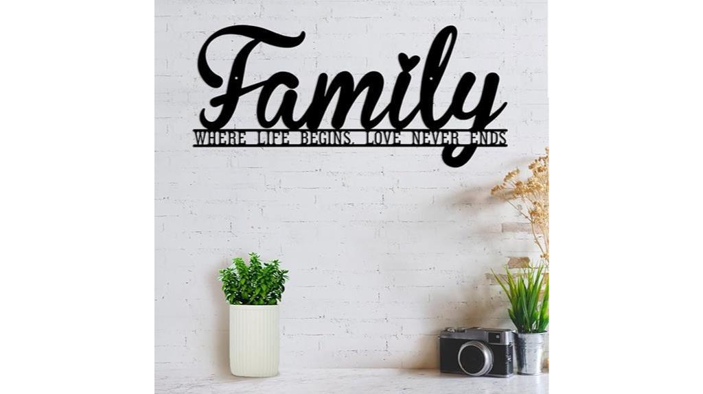 metal family signs decor