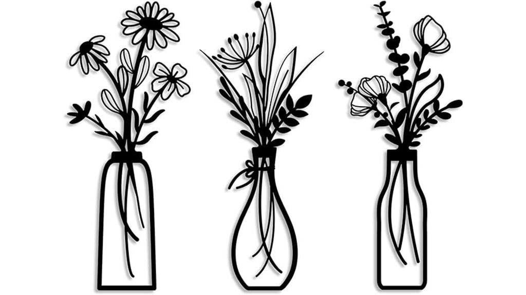 metal floral wall decor