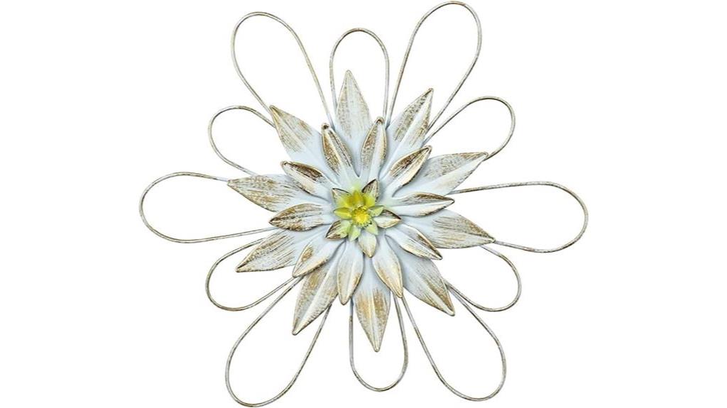 metal flower wall decor