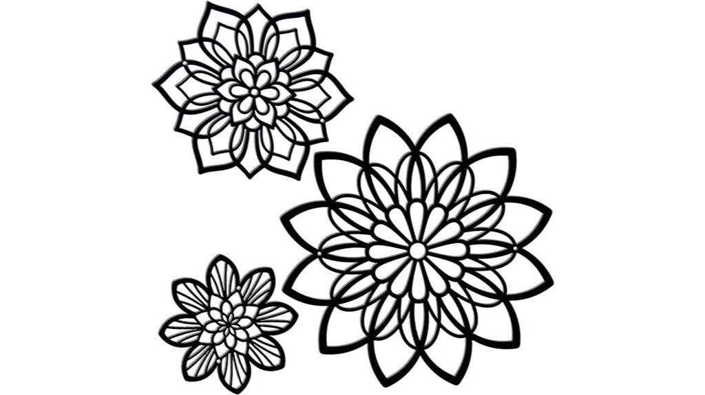 metal flowers wall decor