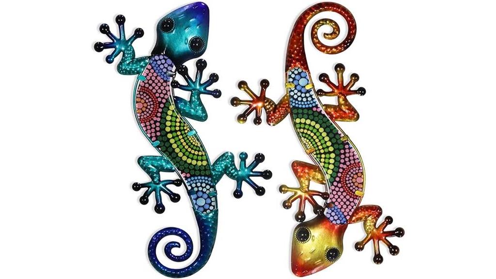 metal gecko wall art