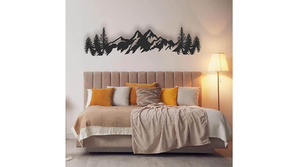 metal mountain wall art