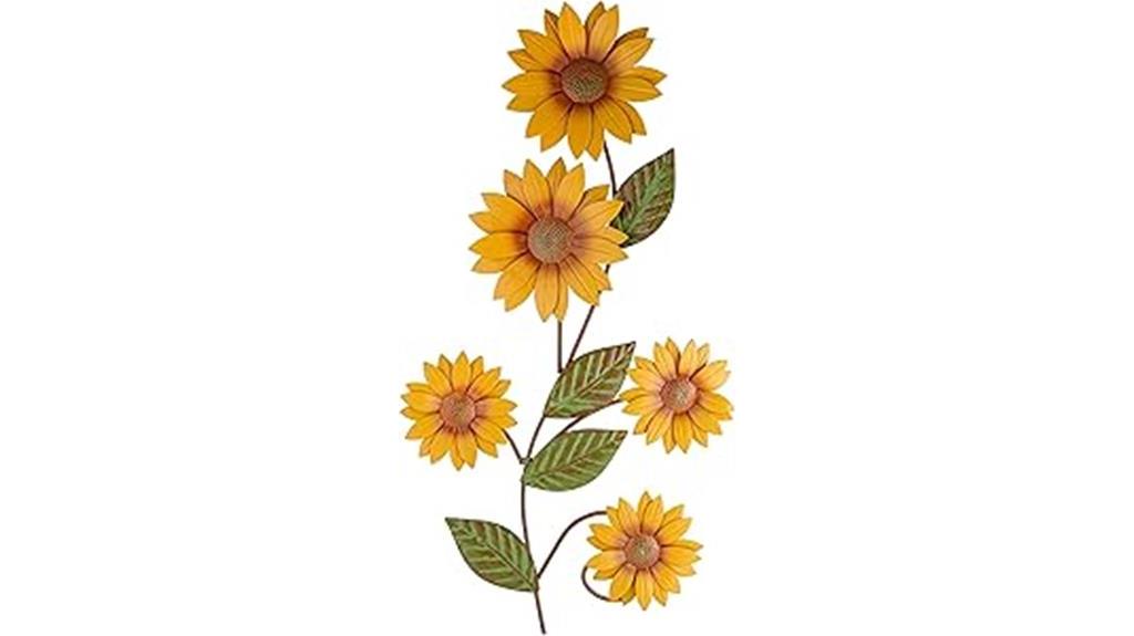 metal sunflower wall decor