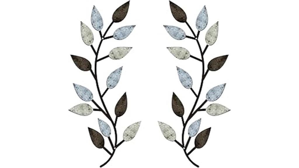 metal tree leaf decor