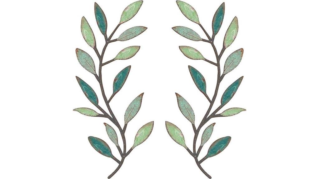 metal tree leaf decor