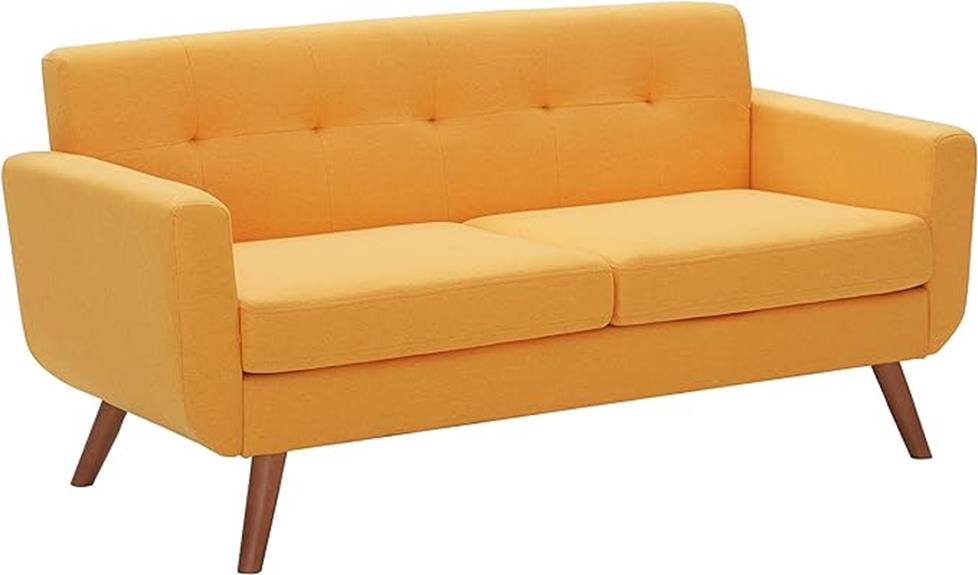 mid century modern loveseat sofa