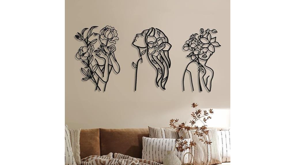 minimalist metal wall art