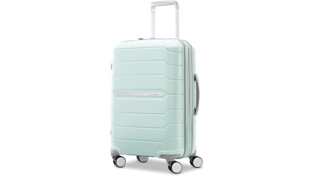 mint green carry on luggage