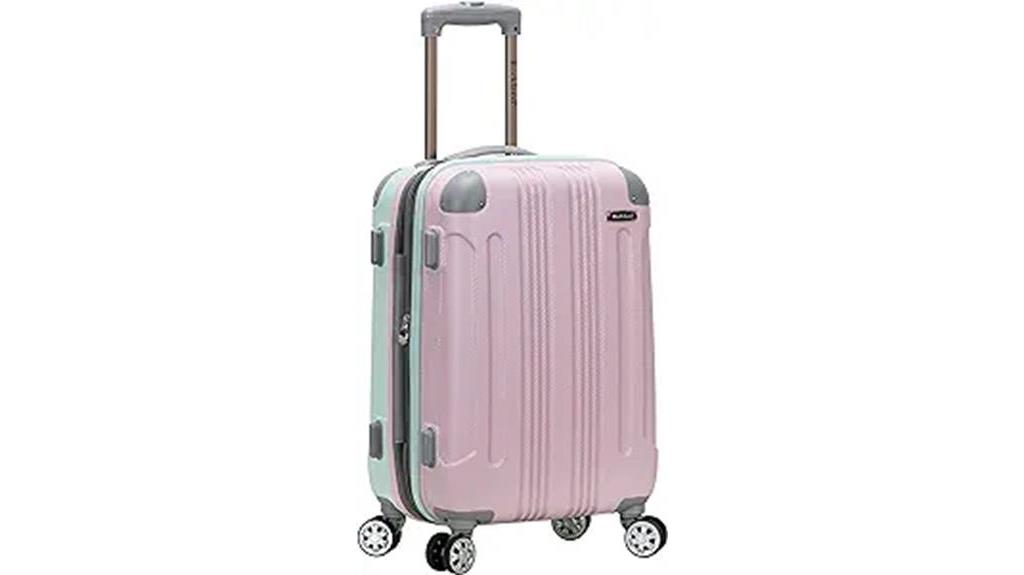 mint green spinner luggage