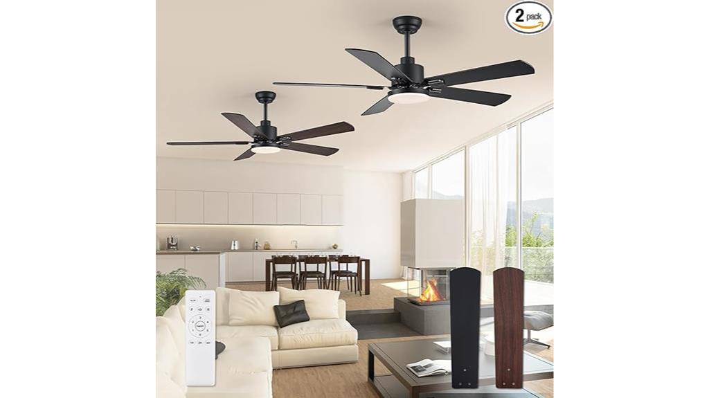 modern black ceiling fan