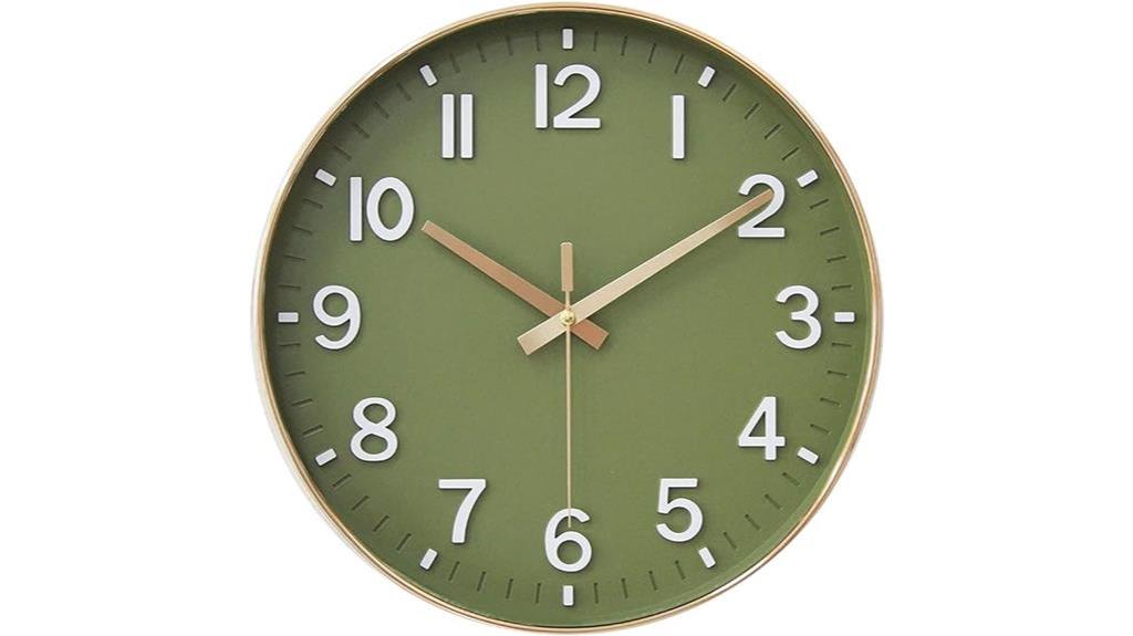 modern silent 12 inch clock