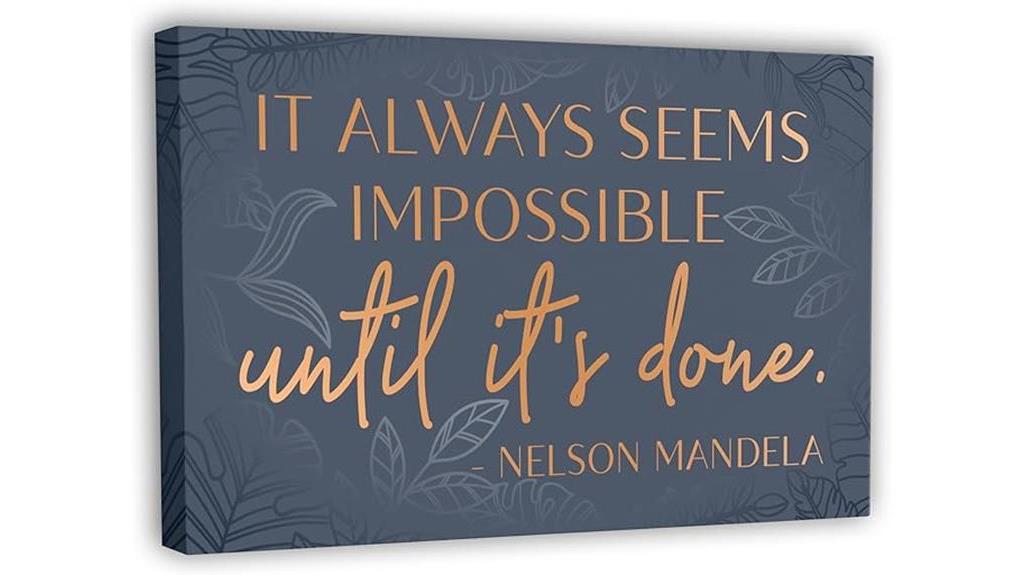 motivational canvas for decor